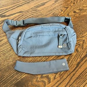 Lululemon Pitch Blue Crossbody & Headband